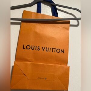 Louis Vuitton Bold Orange Bag with Blue Handles